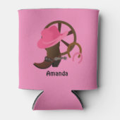 Cowgirl Personalisiert Dosenkühler (Vorderseite)