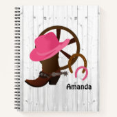 Cowgirl Personalisiert Rustikal Notizblock (Vorderseite)