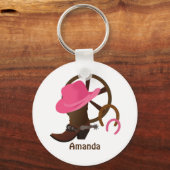 Cowgirl Personalisiert Schlüsselanhänger (Vorderseite)