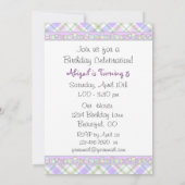 Cowgirl, Pferde und Ostereier Einladung zum Geburt (Rückseite)