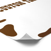 Cowgirl Pink Baby Dusche Custom-Zeichen Poster (Ecke)