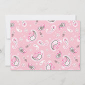 Cowgirl Pink Bandanna Western Thema Geburtstag Einladung (Rückseite)