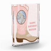 Cowgirl Pink Boot Foto Frame (Links)