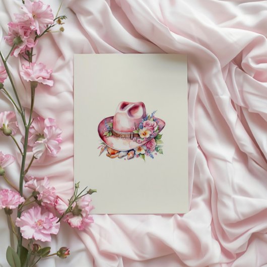 Cowgirl Pink Boots Brautparty Einladung