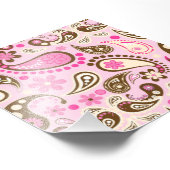 Cowgirl Pink Brown Paisley Blume Land Texas Fotodruck (Ecke)