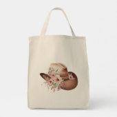 Cowgirl Pink Cream Brown Cowhide Blumenstiefel Tragetasche (Rückseite)