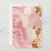 Cowgirl Pink Cream Brown Cowhide Einladung (Rückseite)