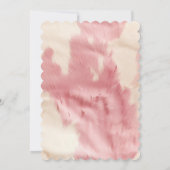 Cowgirl Pink Cream Brown Cowhide Einladung (Rückseite)