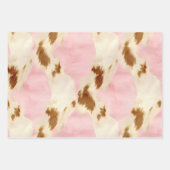 Cowgirl Pink Cream Brown Cowhide Geschenkpapier Set (Vorderseite)