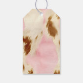 Cowgirl Pink Cream Brown Cowhide Hat & Boots Geschenkanhänger (Rückseite)