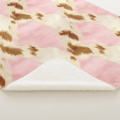 Cowgirl Pink Cream Brown Cowhide Sherpadecke (3/4)