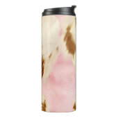 Cowgirl Pink Cream Brown Cowhide Thermosbecher (Nach links gedreht)