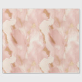 Cowgirl Pink Cream Brown Gold Cowhide Geschenkpapier (Flach)