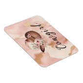 Cowgirl Pink Cream Brown Gold Cowhide Magnet (Rechte Seite)