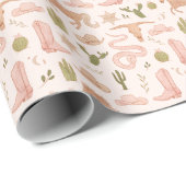 Cowgirl Pink Pattern Geschenkpapier (Rolleneckpunkt)