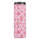 Cowgirl Pink Red Hot Drinks an der Küste Thermosbecher (Rückseite)