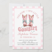 Cowgirl Pink Rodeo Geburtstagsparty Einladung (Vorderseite)