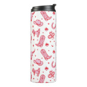 Cowgirl Pink White Thermosbecher (Nach links gedreht)