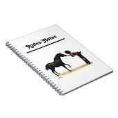 Cowgirl Pinup mit Horse Spiral Notebook Notizblock (Rechte Seite)