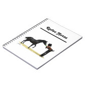 Cowgirl Pinup mit Horse Spiral Notebook Notizblock (Linke Seite)