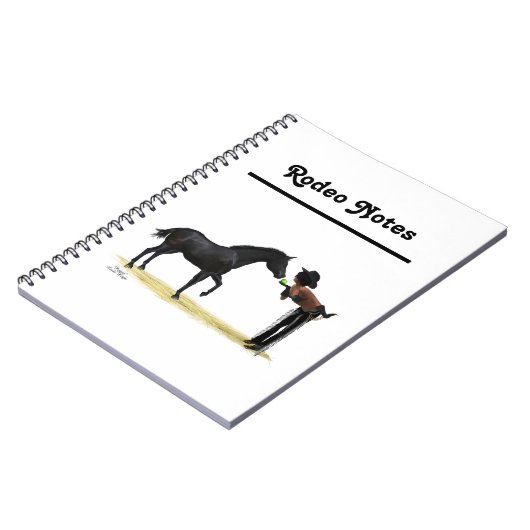 Cowgirl Pinup mit Horse Spiral Notebook Notizblock (Linke Seite)