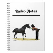 Cowgirl Pinup mit Horse Spiral Notebook Notizblock (Vorderseite)