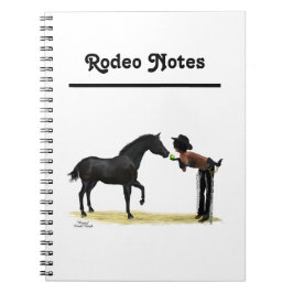 Cowgirl Pinup mit Horse Spiral Notebook Notizblock