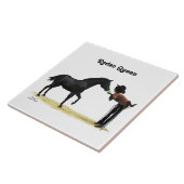 Cowgirl Pinup mit Keramik Fliese (Seite)