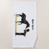 Cowgirl Pinup mit Pferdehandtuch Strandtuch (Vorderseite)