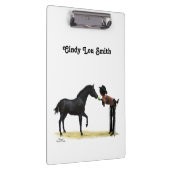 Cowgirl Pinup mit Pferdeklappe Klemmbrett (Rechts)