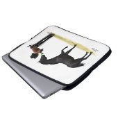 Cowgirl Pinup mit Pferdeschlebe Laptopschutzhülle (Vorne Knopf)