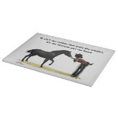 Cowgirl Pinup mit Pferdeschneider Schneidebrett (Ecke)