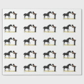 Cowgirl Pinup mit Pferdewrapping Paper Geschenkpapier (Flach)
