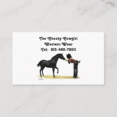 Cowgirl Pinup mit Visitenkarten für Pferde Visitenkarte (Vorderseite)