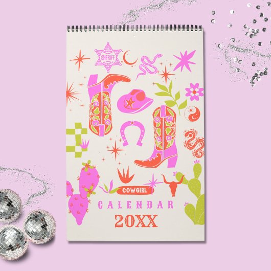 Cowgirl-Planer Kalender