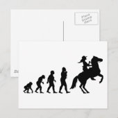 Cowgirl Postkarte (Vorne/Hinten)