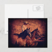 Cowgirl Postkarte (Vorne/Hinten)