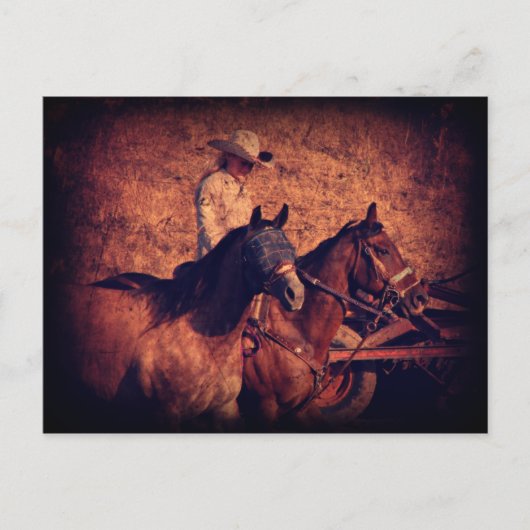 Cowgirl Postkarte (Vorderseite)