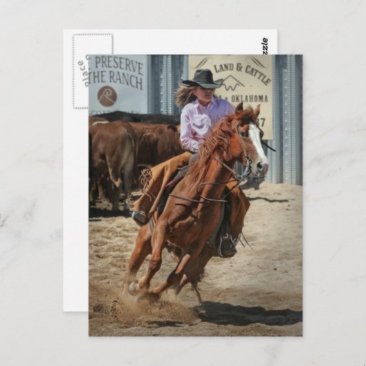 Cowgirl-Postkarte Postkarte (Vorne/Hinten)