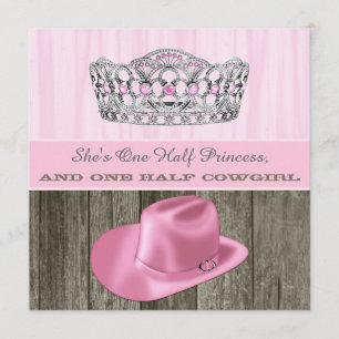 Cowgirl Princess Baby Dusche Einladung