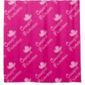 Cowgirl Princess besticht mit rosa Hut Duschvorhang (Vorderseite)