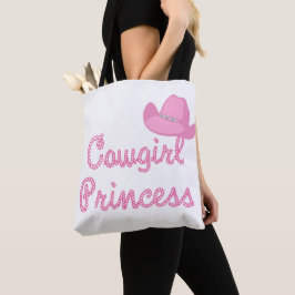 Cowgirl Princess mit rosa Cowboy-Hut Tote BAg Tasche