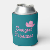 Cowgirl Princess mit rosa Hut Dosenkühler (Kanne Vorderseite)