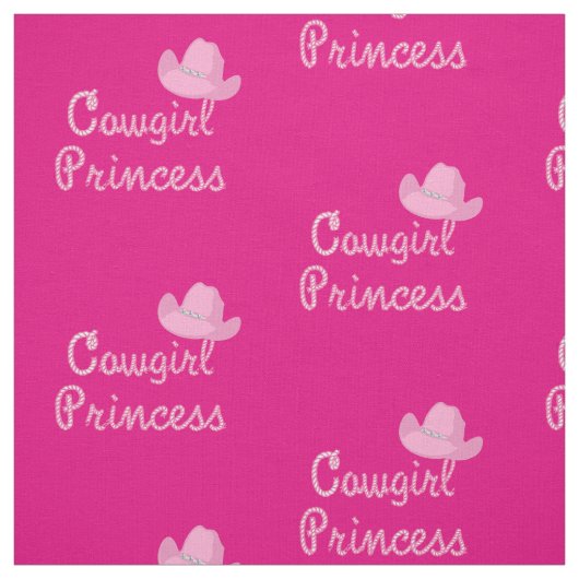Cowgirl Princess mit rosa Hut Stoff (Muster)