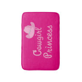 Cowgirl Princess Pink Hat Bath Mat Badematte (Vorderseite Vertikal)