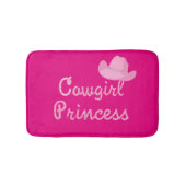 Cowgirl Princess Pink Hat Bath Mat Badematte (Vorderseite)