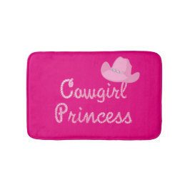 Cowgirl Princess Pink Hat Bath Mat Badematte
