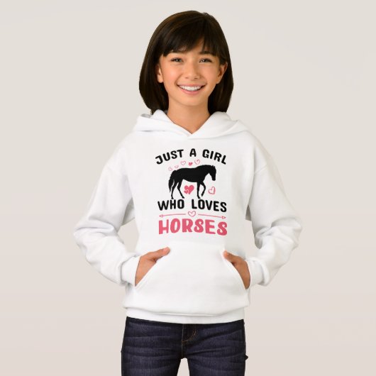 Cowgirl Princess Reitpferde Hoodie (Vorne ganz)