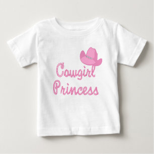 Cowgirl Princess Text mit Hut Baby T-shirt