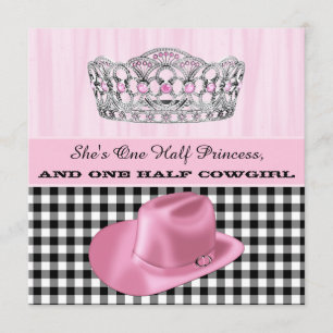 Cowgirl-Prinzessin-Birthday-Party Einladung